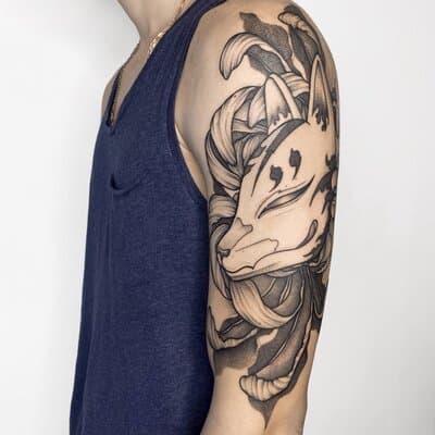 Japanisches Tattoo München — Kitsune Fuchs Motiv — Kisha